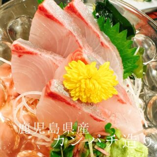 本日のおすすめ ︎鹿児島　カンパチ造り ︎気仙沼　戻…