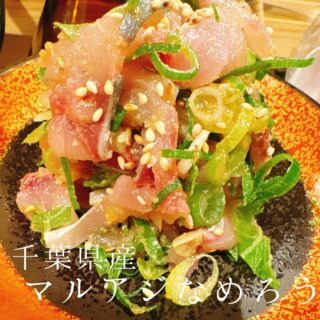 本日のおすすめ ︎千葉　マルアジ造り ︎北海道　トロ…